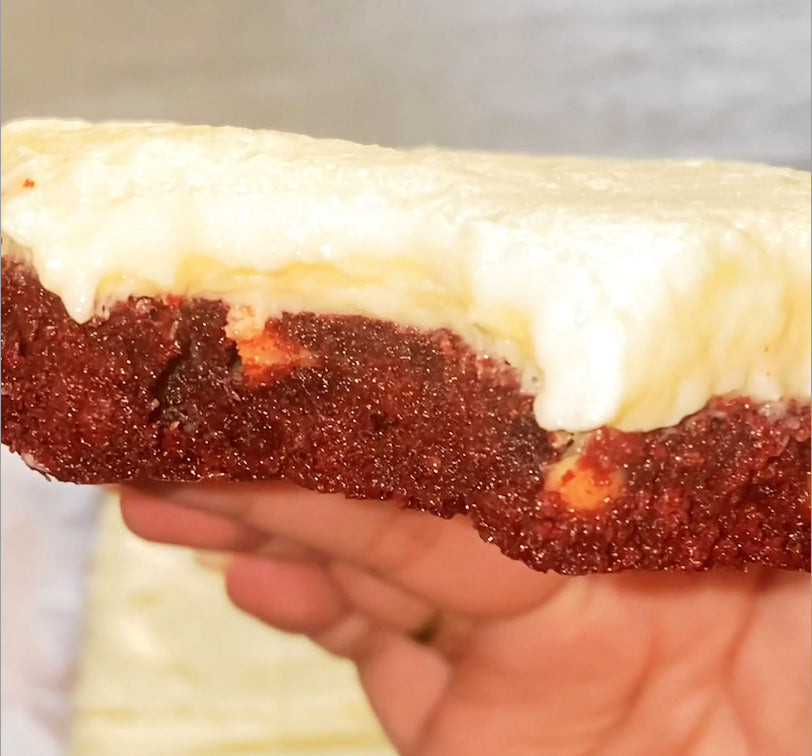 White Chocolate Red Velvet Brownies